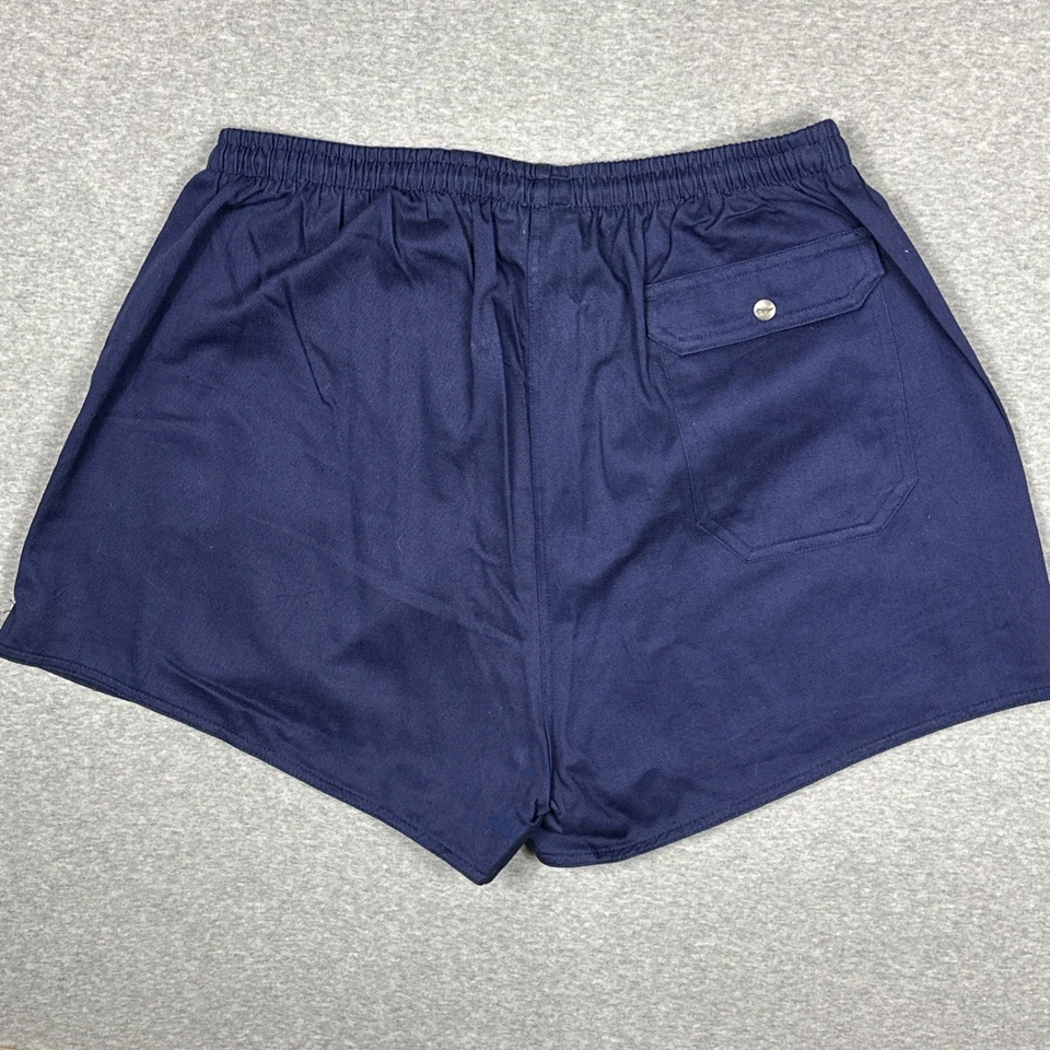 Pantalones Cortos De Colección Silver Fern New Zealand Para Hombre Talla Grande Azul Marino Preppy Rugby 3" Foto 4 de 4