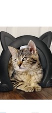 ikuso Cat Door for Interior Door,Indoor Cat Door,Pet Doors for Cat, Black XL