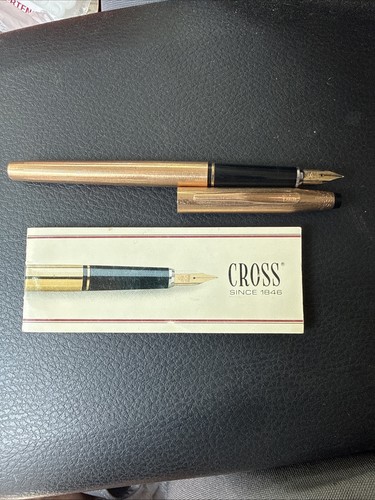 Vintage Cross 1/20 14K Gold Filled Fountain Pen 14K 585 Fine USA - NO INK