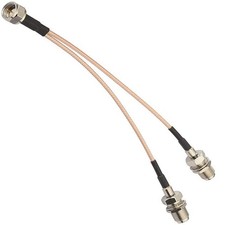 RG316 Splitter Coax Cable 3 Way F Male to 2 F Female Adapter15cm 50 Ohm