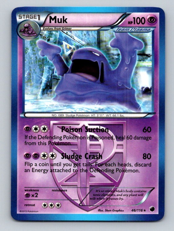 Muk (Team Plasma) Rare Plasma Freeze 46/116 LP