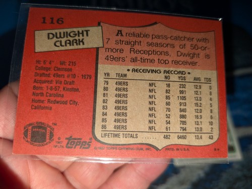 1981 Topps #331 Earl Cooper San Francisco 49ers NM+& 1987#117 Dwight Clark🔥LOT! - Bild 5 von 5