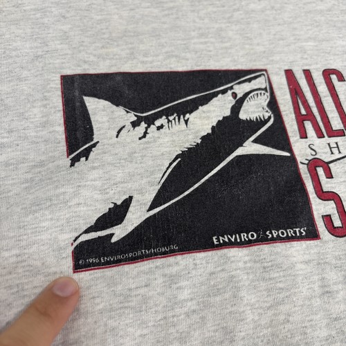 Vintage T-Shirt Alcatraz Sharkfest Swim Gr. XL 90er Sharkfest Swim grau 1996 selten - Bild 3 von 13