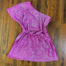 Show Me Your MuMu Trish Dress Pink Disco Sequin - Small