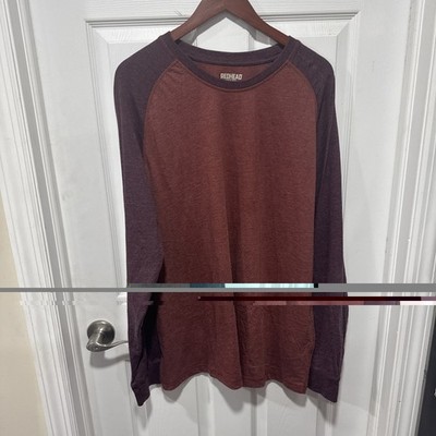 RedHead Brand Co. Shirt Men's Size 2XL maroon   Henley Long Sleeve