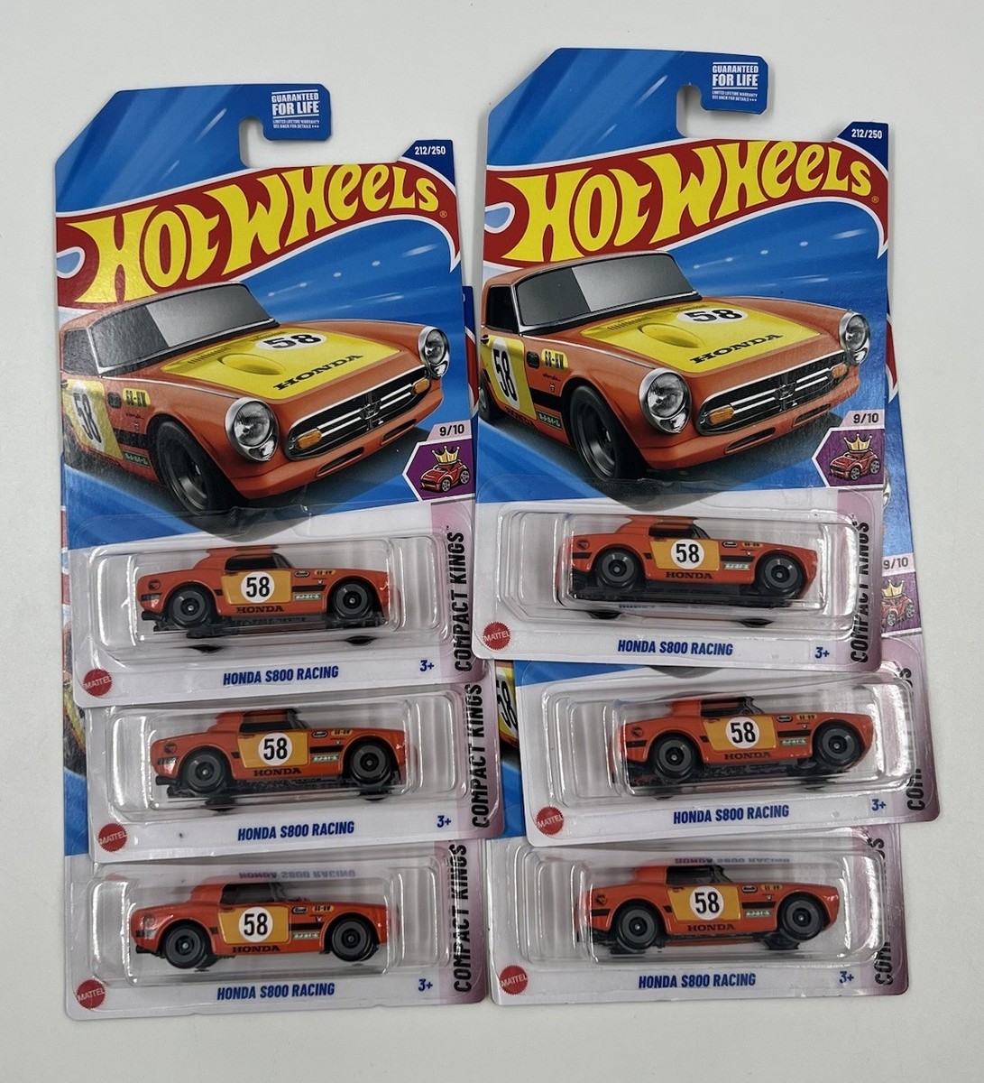Lot Of 6X Hot Wheels L Case Treasure Hunt Honda S800 Racing