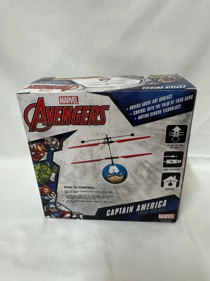 WorldTech 33194 Marvel Captain America Flying UFO Ball Avengers Helicopter Hover - Image 2 of 4