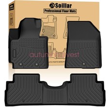 Floor Mats Liner For 2014-2019 Kia Soul 4-door 1st 2nd Row All Weather Tpe 3x Floor Mats Liner For 2014-2019 Kia Soul 4-door 1st 2nd Row All Weather Tpe 3x