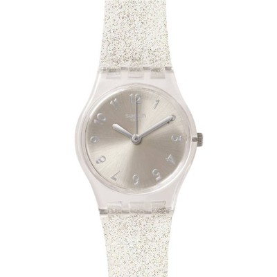 Swatch Women's Watch Time to Swatch Silver Glistar Too Quartz Grey Dial LK343E