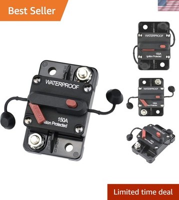150 Amp Manual Reset Circuit Breaker for 12V-48V DC - Safe & Reliable Protection