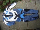 Motorcycle 1 piece suit PROTO leather size  38" White + blue 34" waist
