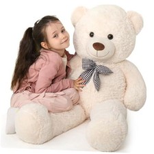 Giant Teddy Bear Plush Toy - Ultra Soft  Cute Large Stuffed 39 inches Cream