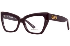 Balenciaga BB0275O 003 Eyeglasses Frame Women's Red Full Rim Square Shape 53mm