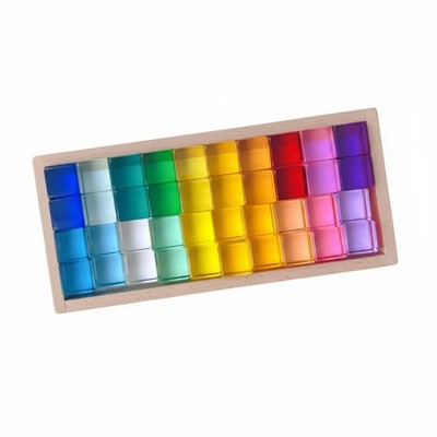 Acrylic Cube Toy Semi-Transparent Acrylic Cubes Pattern