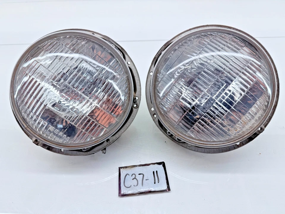 OEM 1959 1960 1961 Studebaker Lark PAR luces de cabeza cubos anillos de ajuste C37-11 Foto 3 de 4