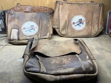 Rare Vintage USPS U.S MAIL Mr Zip Postal Leather Carrier Bag Lot Of 3