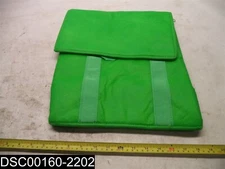 Qty=8: 15" x 13" x 8" Green Insulated Reusable Zipper Closure Shopping Bag
