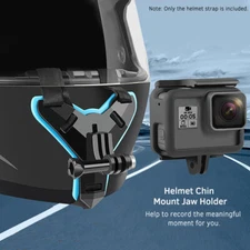 Full Face Helmet Chin Mount Motorcycle Strap for GoPro-Hero 9/8/7/6/5/4/3 SJCAM