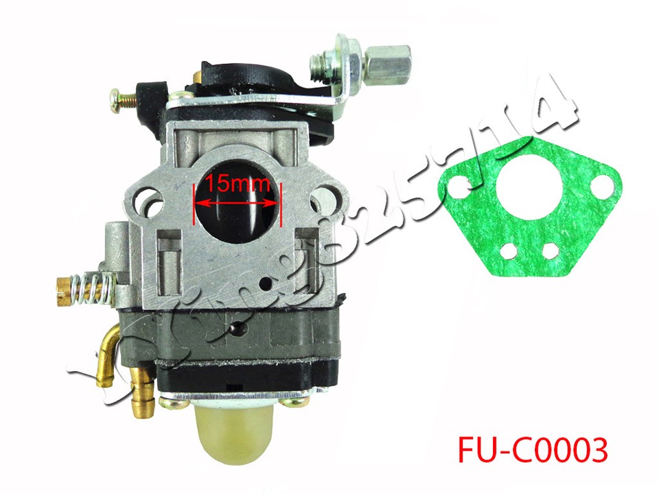 15mm Carb Carburetor for 43cc 47cc 49cc 2-Stroke Scooter Dirt Pocket ...