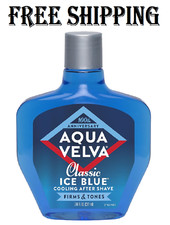Aqua Velva after Shave, Classic Ice Blue, Soothes, Cools, and Refreshes Skin,