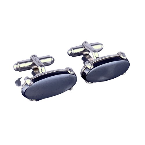 スワロフスキー Swarovski 『Adventure Hematite カフスボタン』 5037625 Swarovski Adventure Hematite Cufflinks Natural Stone Clear Crystal