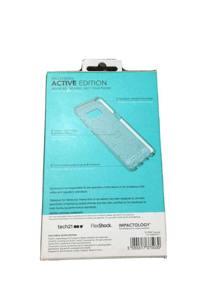 Evo Check Active FlexShock Case Cover for Samsung Galaxy S8 G950F Turquoise - Image 2 of 2