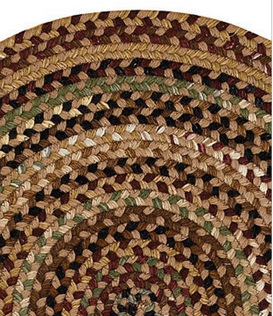 Capel Rugs "Bangor" Wool Variegated Country Braided Oval Rug Tan 700