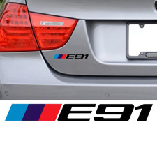 LOGO E91 POUR BMW MOTORSPORT SPORT RACING NOIR 18cm AUTOCOLLANT STICKER BA242N