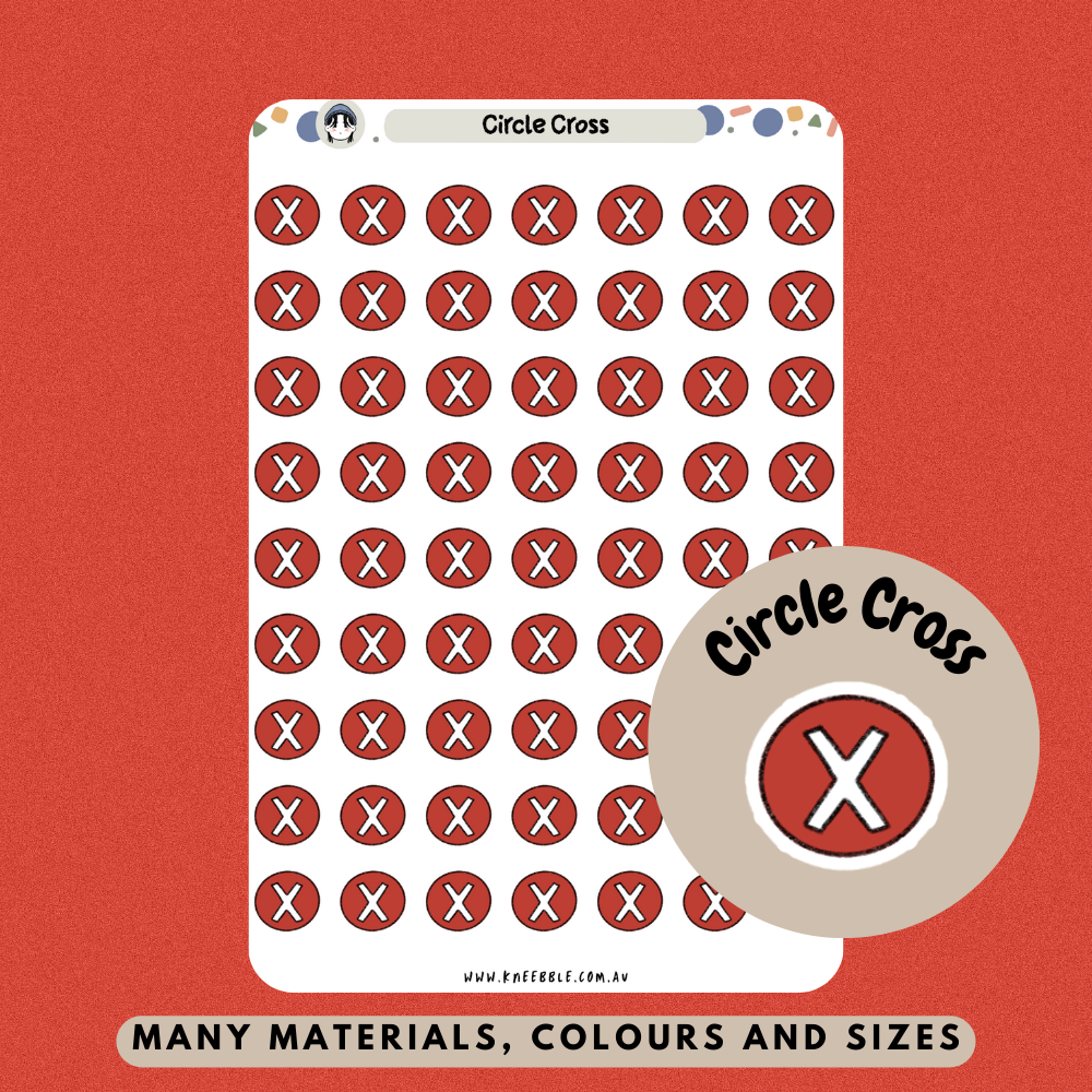 Круговые наклейки для планирования контрольных списков с перекрестными отметками