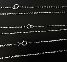 18" Sterling Silver 1 MM Cable Chain  Made in USA  Single/Bulk Wholesale Lot