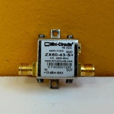 Mini-Circuits ZX60-43-S+ 0.5 to 4000 MHz, SMA (F-F), Coaxial Amplifier. Tested!