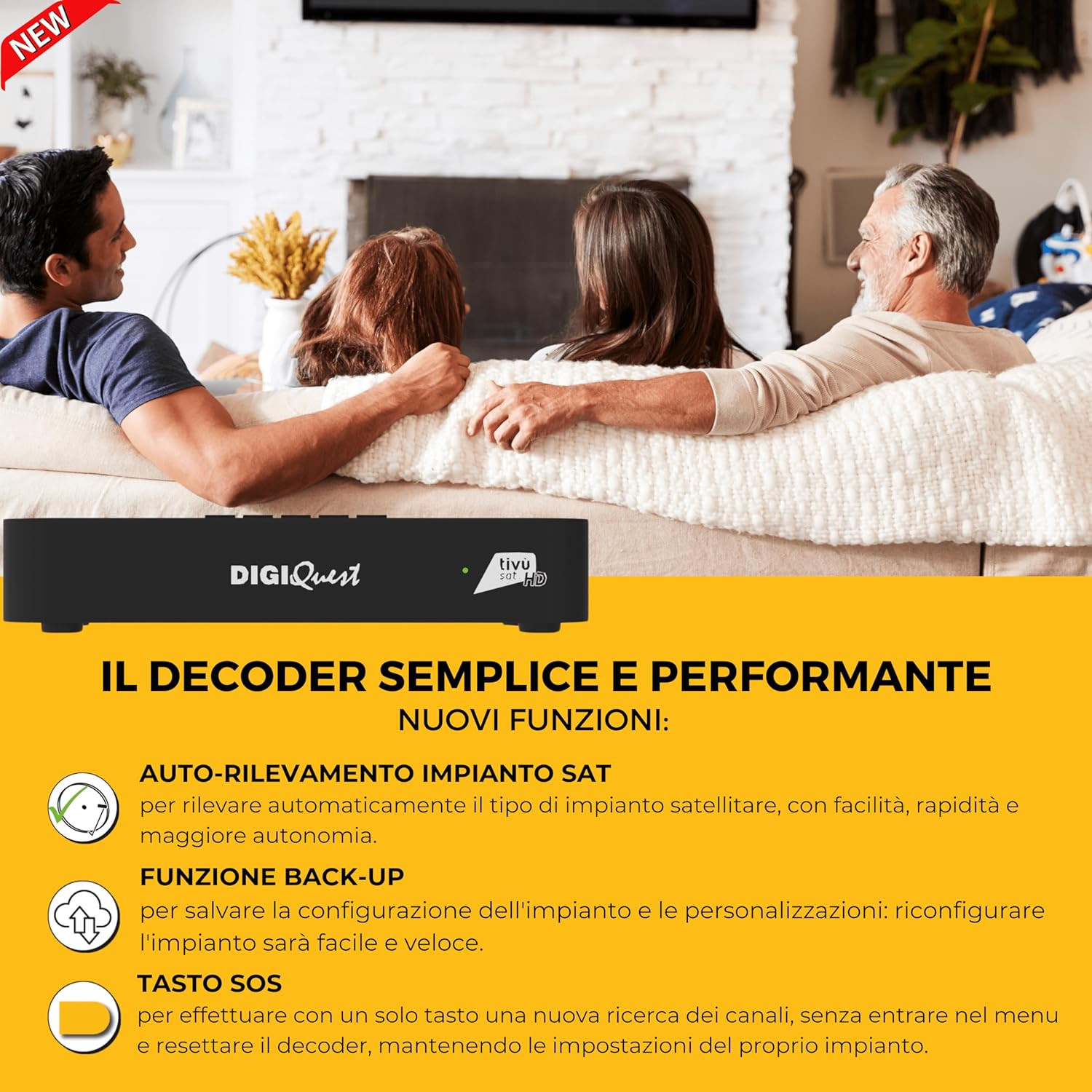 Addio Canone con il Decoder Digiquest Bware Full HD + Card Tivùsat - 4
