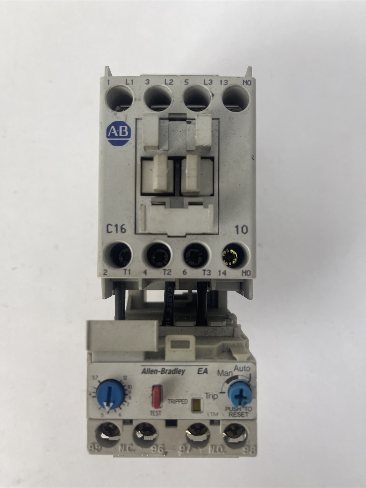 ALLEN BRADLEY STARTER (100-C16*10 CONTACTOR SER B 600VAC 30A 15HP 193 ...