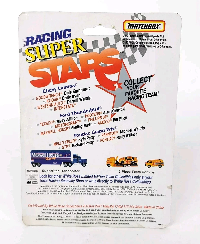 Matchbox Racing Super Stars Nascar Joe Gibbs #18 Racing Collectible New In Box - Image 3 of 3