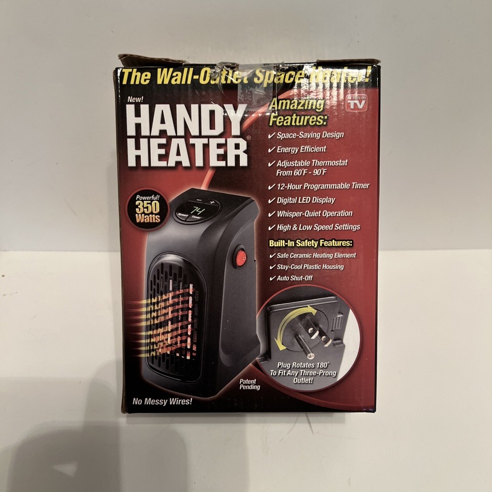 Handy Heater PlugIn Heater 350 Watts Personal Compact HEATMC4 Seen on