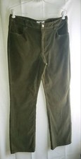 Vintage Gap Y2K Green Ribbed Corduroy High Waist Slacks Pants Women's Sz 12