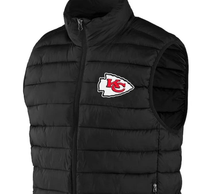 KC Chiefs Sleeveless Puffer Jacket Winter Coat Vest
