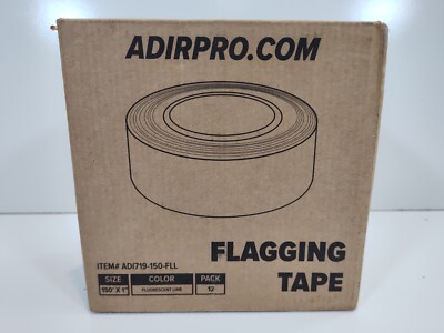 Adirpro Florescent Lime Surveyors Flagging Marking Tape ADI719-150-FLL 12/pk NIB