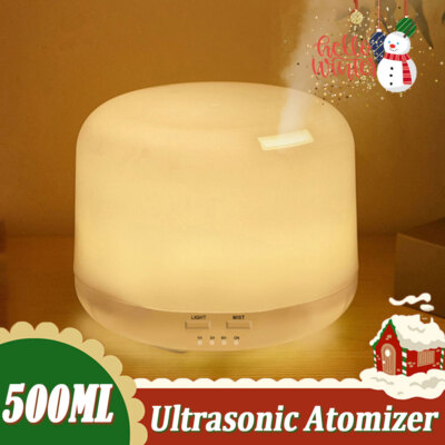 500ml Difusor de Aroma Aceite Esencial Aromaterapia LED Humidificador Ultrasónic