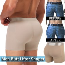 Faja Colombiana Levanta Cola Padded Boxer Shorts Para Hombres Shaper Butt Lifter