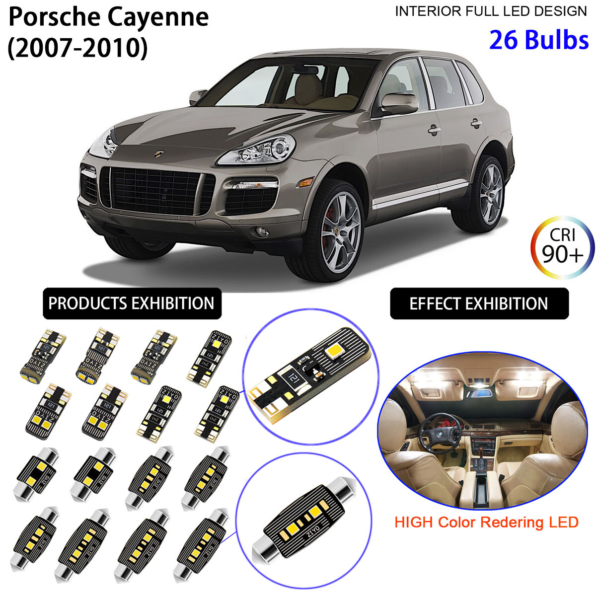 PORSCHE Cayenne 955/957  9PA  2002-2010 2.5 SHOX Factory High Performance Racing Nitrogen Mono Tube Shocks 2 Inch Lift With Remote Reservoir One Waytwo Way Adjustable