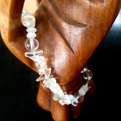 Satyaloka Azeztulite Natrolite Bracelet Active Solar Eclipse Men sz 8.5 inches - Picture 8 of 10