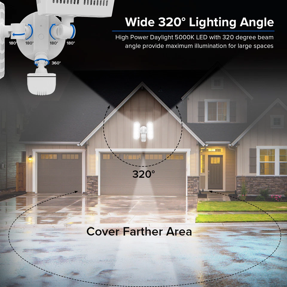 SANSI LED Motion Sensor Security Light Dusk to Dawn 3600lm 36W Outdoor Light - Image 3 of 4