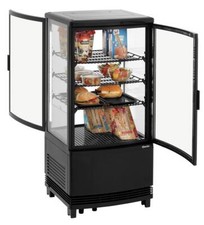 Bartscher Mini-Kühlvitrine 75L2T schwarz