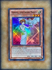 Yugioh Minerva, Lightsworn Maiden SDLI-EN002 Super Rare 1st Ed NM