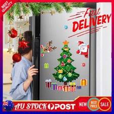 Christmas Tree Fridge Magnetic Sticker Elk Santa Car Refrigerator Magnet Sticker