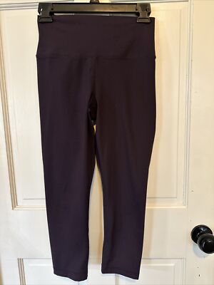 NUDE TECH Women's Solid High Waist Capri Summer Fig Size Medium $79 Retail