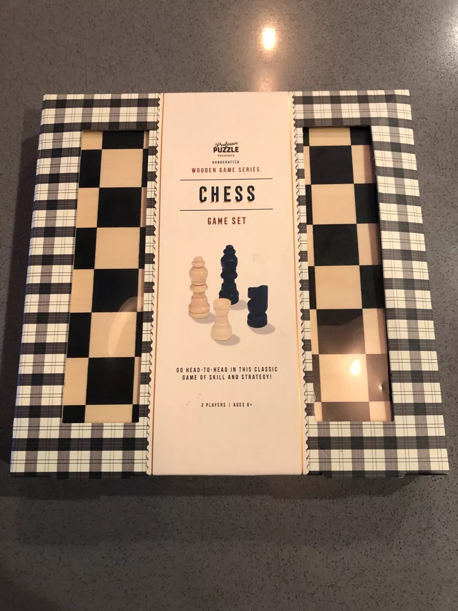 Professor Puzzle Handcrafted Wooden Game Series Chess Game Set ~Ages 8+/2  Player