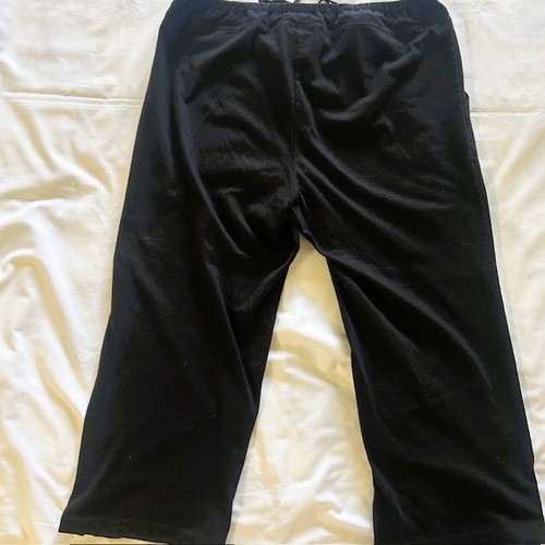 Onque Casuals Ladies Pants Medium Black Tie Waist Hem Detail - Picture 2 of 9