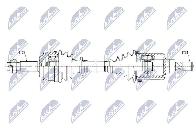 Arbre de transmission pour Renault Kadjar en acier forgé renforcé anti-vibrations